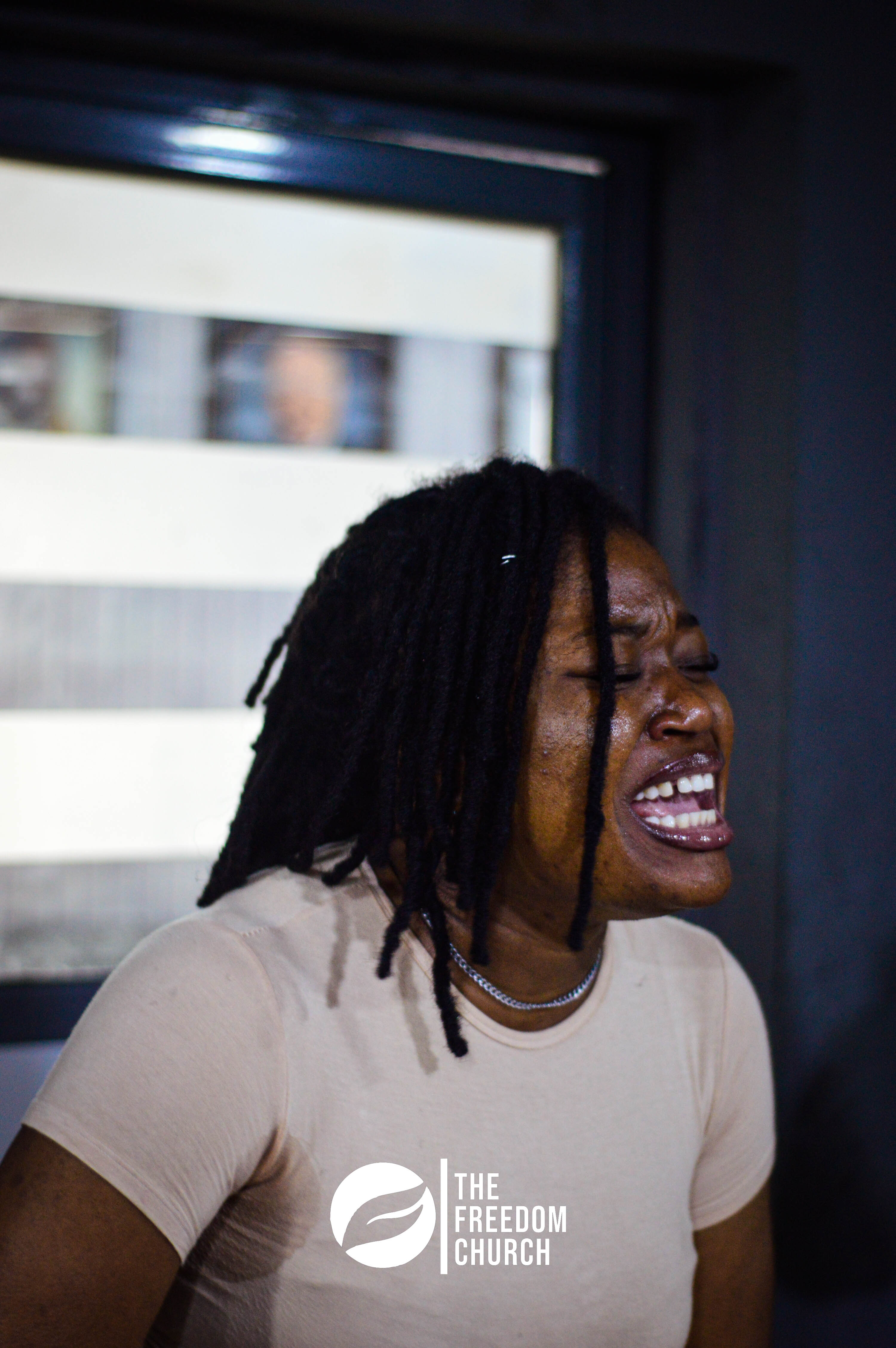 A member celebrating during service